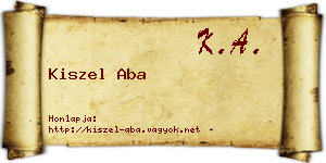 Kiszel Aba névjegykártya